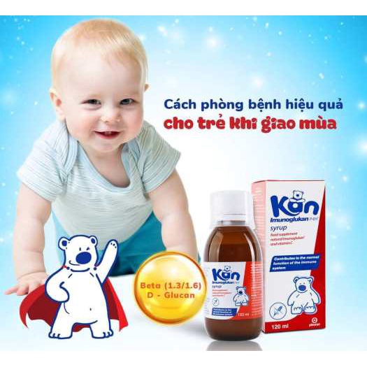 Siro gấu Kan Imunoglukan P4h - Tăng Cường Sức Đề Kháng Cho Bé- nhập khẩu từ Slovakia
