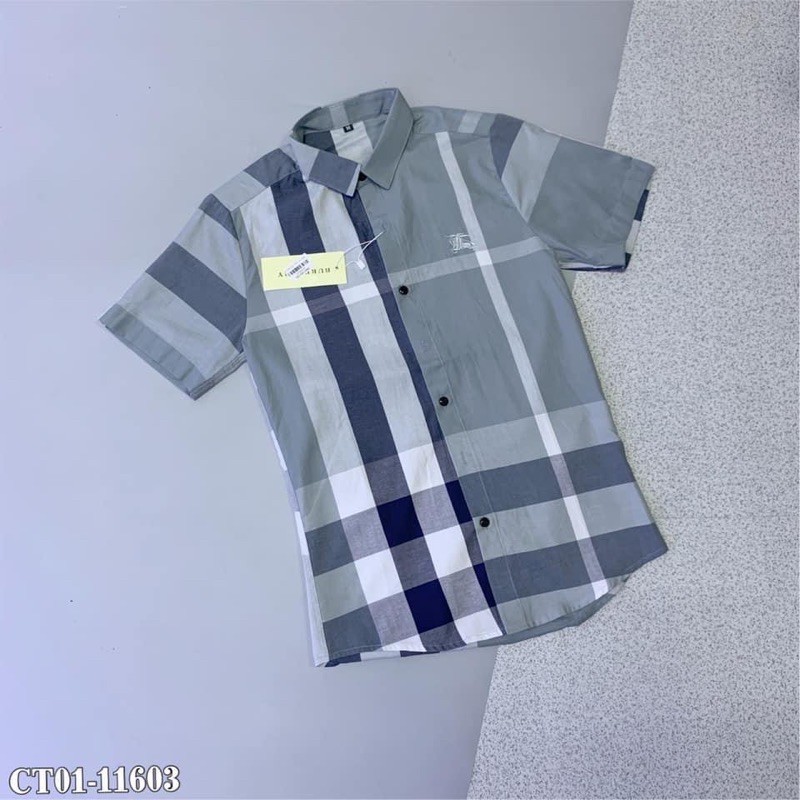 Áo sơ mi BBR cộc tay kẻ sọc màu cực đẹp | BigBuy360 - bigbuy360.vn