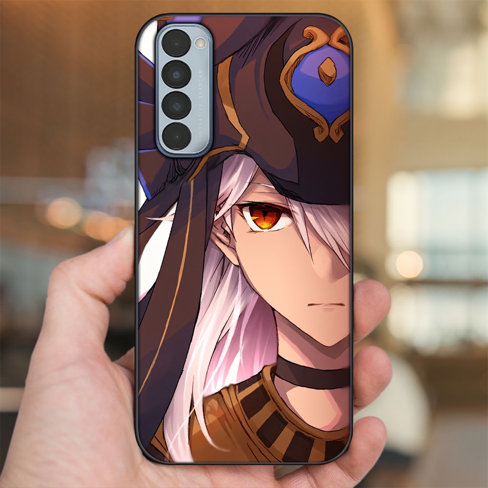 Ốp lưng Oppo Reno 4 Pro viền đen in hình Cyno Genshin Impact