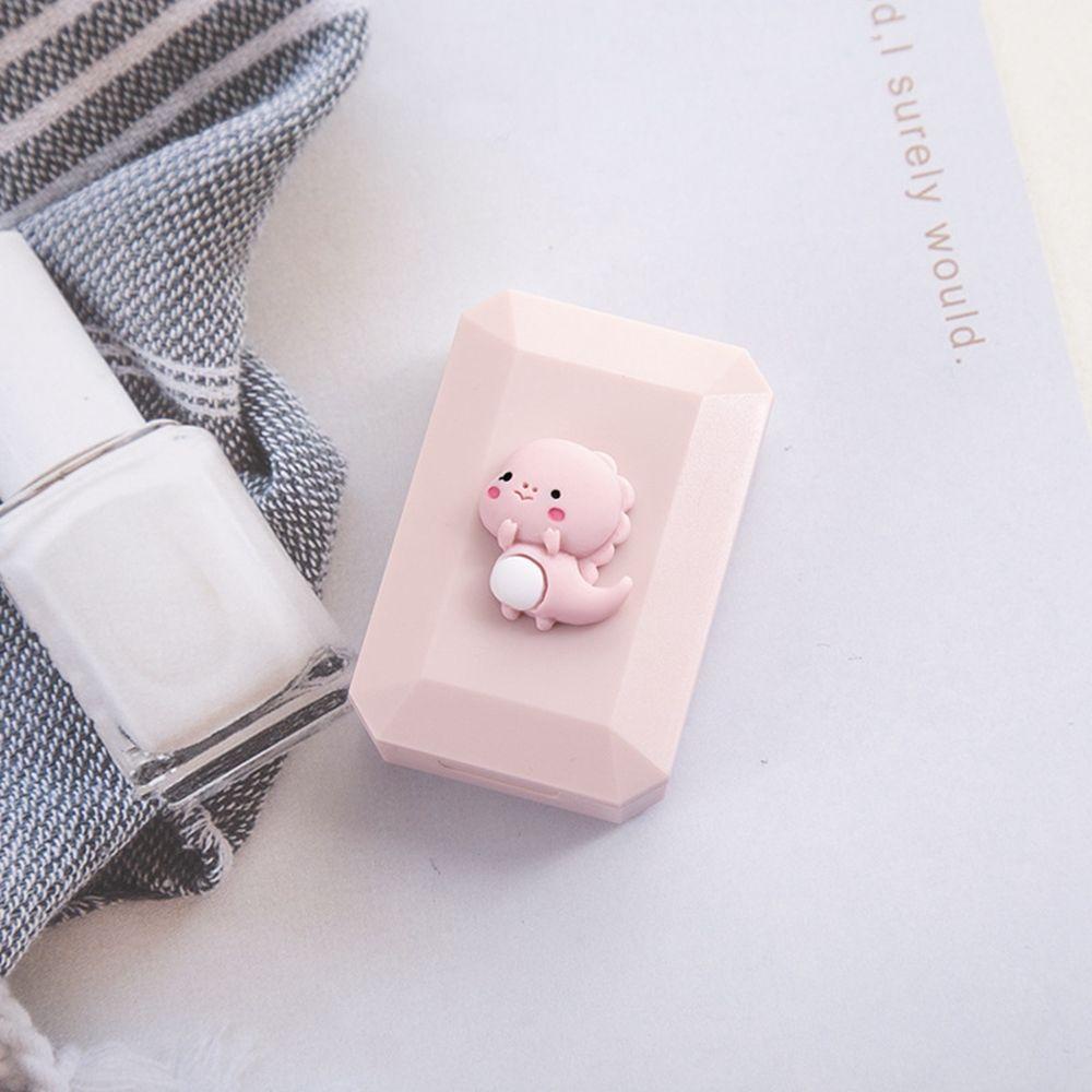 Hộp Đựng Kính Áp Tròng WMES15H Chống Thấm Nước Họa Tiết Khủng Long Hoạt Hình Tráng Gương Phong Cách