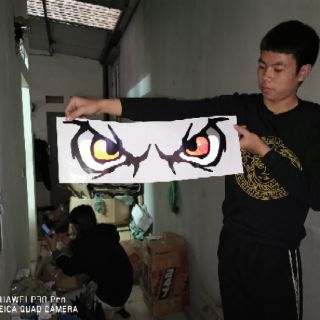 Bộ tem ĐÔI MẮT dán đầu xe.