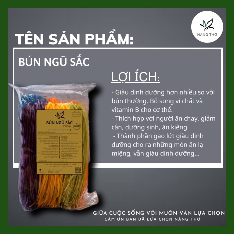 ✅ BÚN GẠO LỨC RAU CỦ NGŨ SẮC - 1KG - EAT CLEAN
