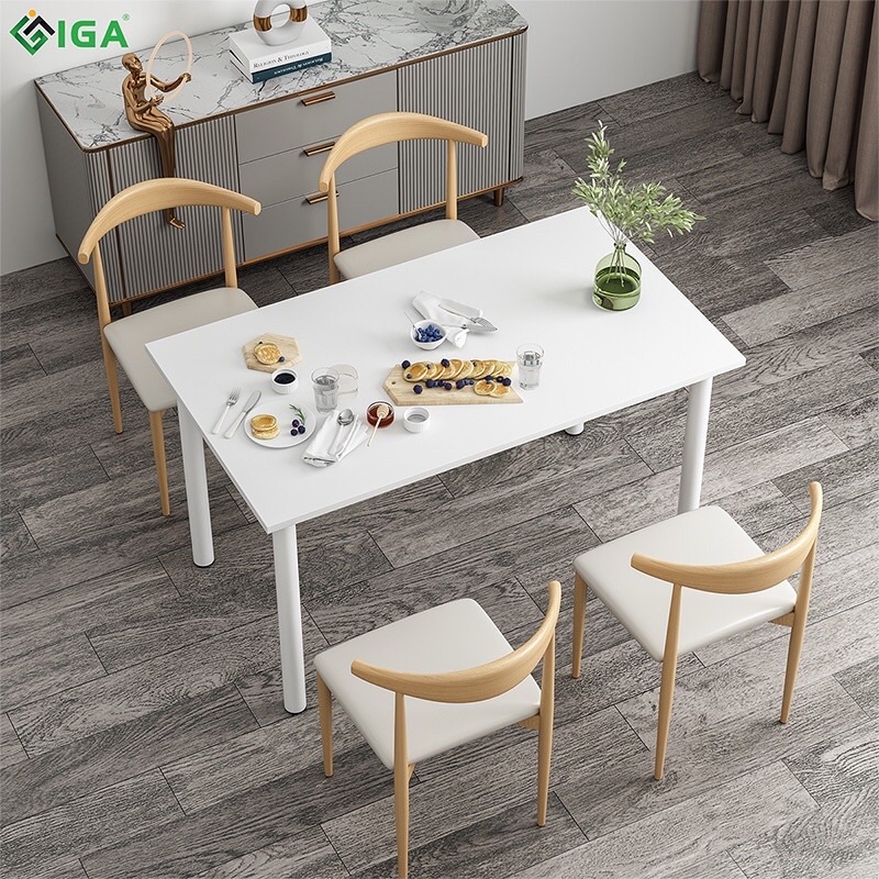 ghế bàn ăn tựa lưng chân kim loại GN60 , có thể sử dụng kết hợp với bàn làm việc hoặc bàn trang điểm