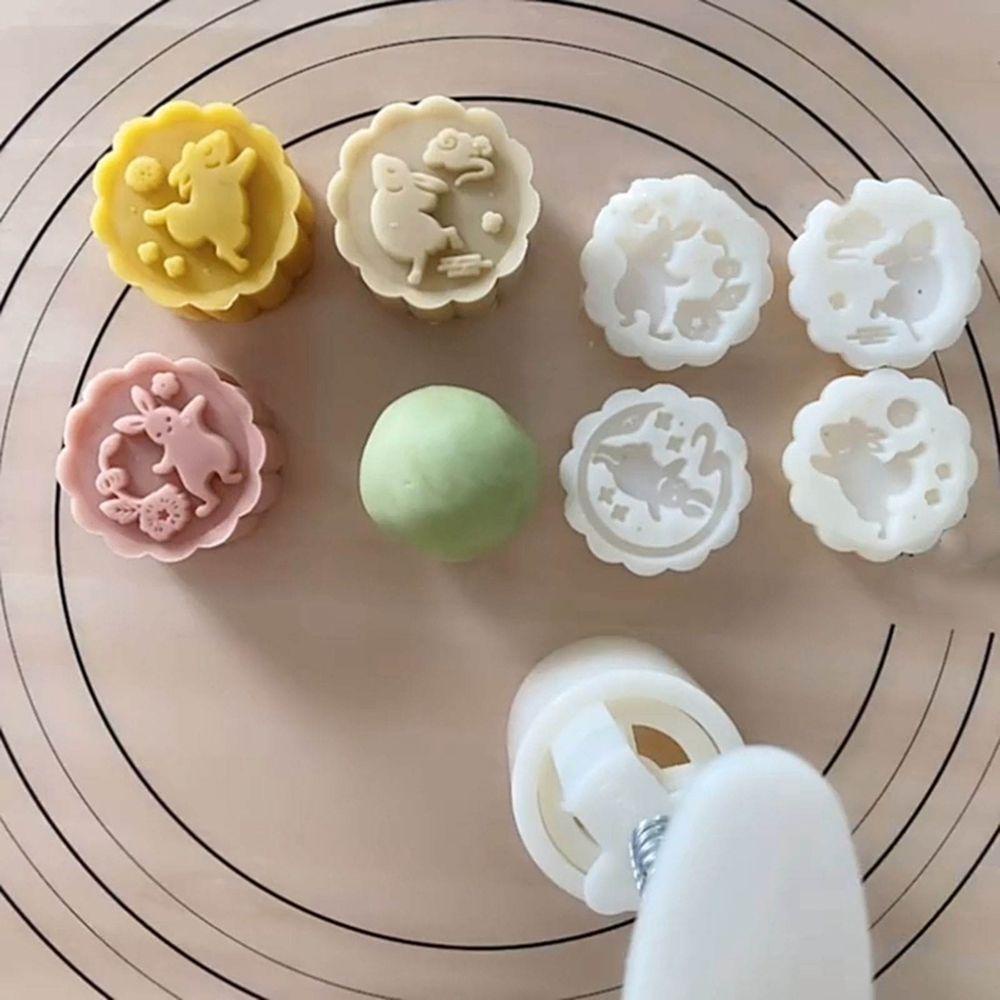 AUGUSTINA Khuôn Nhựa Làm Bánh Trung Thu 3D Tiện Dụng