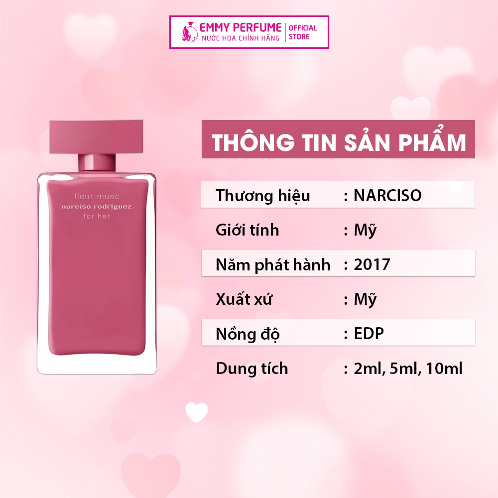 Nước hoa nữ Narciso Fleur Musc Hồng đậm cao - EmmyPer