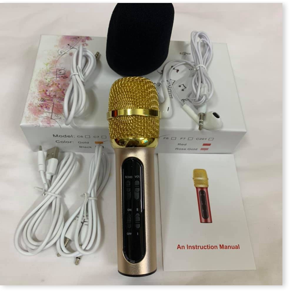 Bộ Micro C11 Live Stream, Hát Karaoke Chuyên Nghiệp Mới, Đầy Đủ Phụ Kiện Tai Nghe, Cáp Sạc, Dây Live, Dây Lấy Nhạc ...