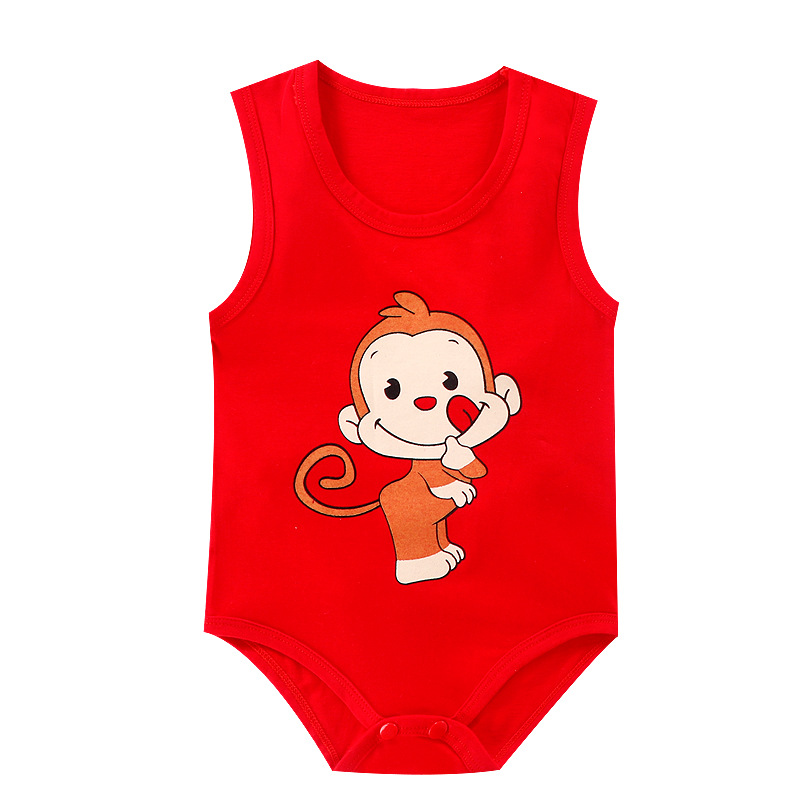 Bông Sơ sinh Bé trai Phim hoạt hình Áo liền quần Bé gái Áo liền quần 0-24M