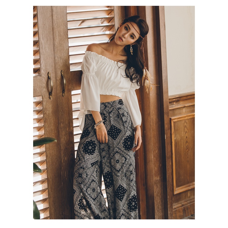 ÁO BOHO BOHEMIAN CROPTOP TAY LOE