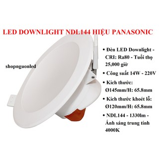 Đèn led âm trần Panasonic 14W NDL143
