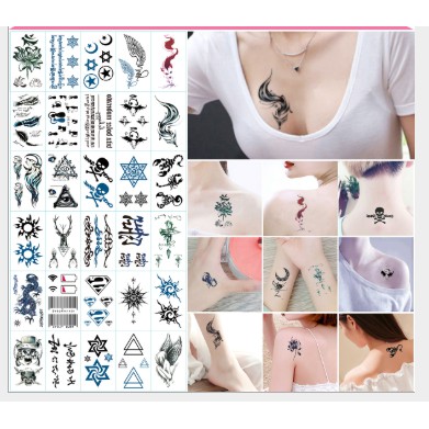 Mẫu Hình Xăm Dán MÀU ĐEN , Hình Xăm Tattoo - Đủ Màu