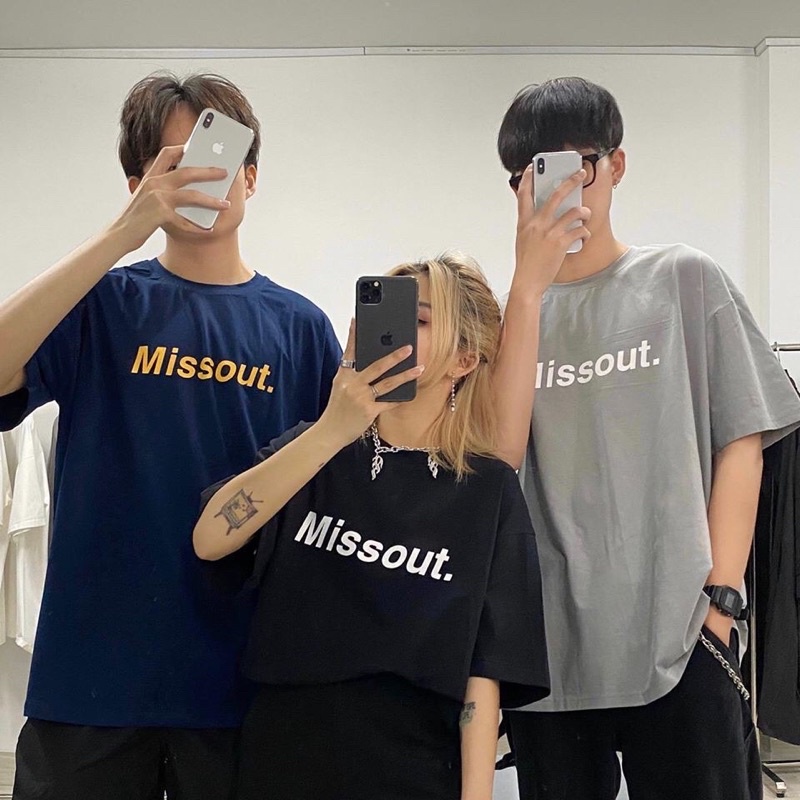 [ Rẻ vô địch ] Áo thun cotton tay lỡ dáng rộng unisex - Missout