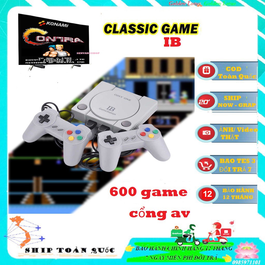 💯 Freeship 💯 Máy Chơi Game Cầm Tay Tích Hợp 620 - 28 Games Station IB - Tặng kèm 2 tay có dây dài 1. 3m