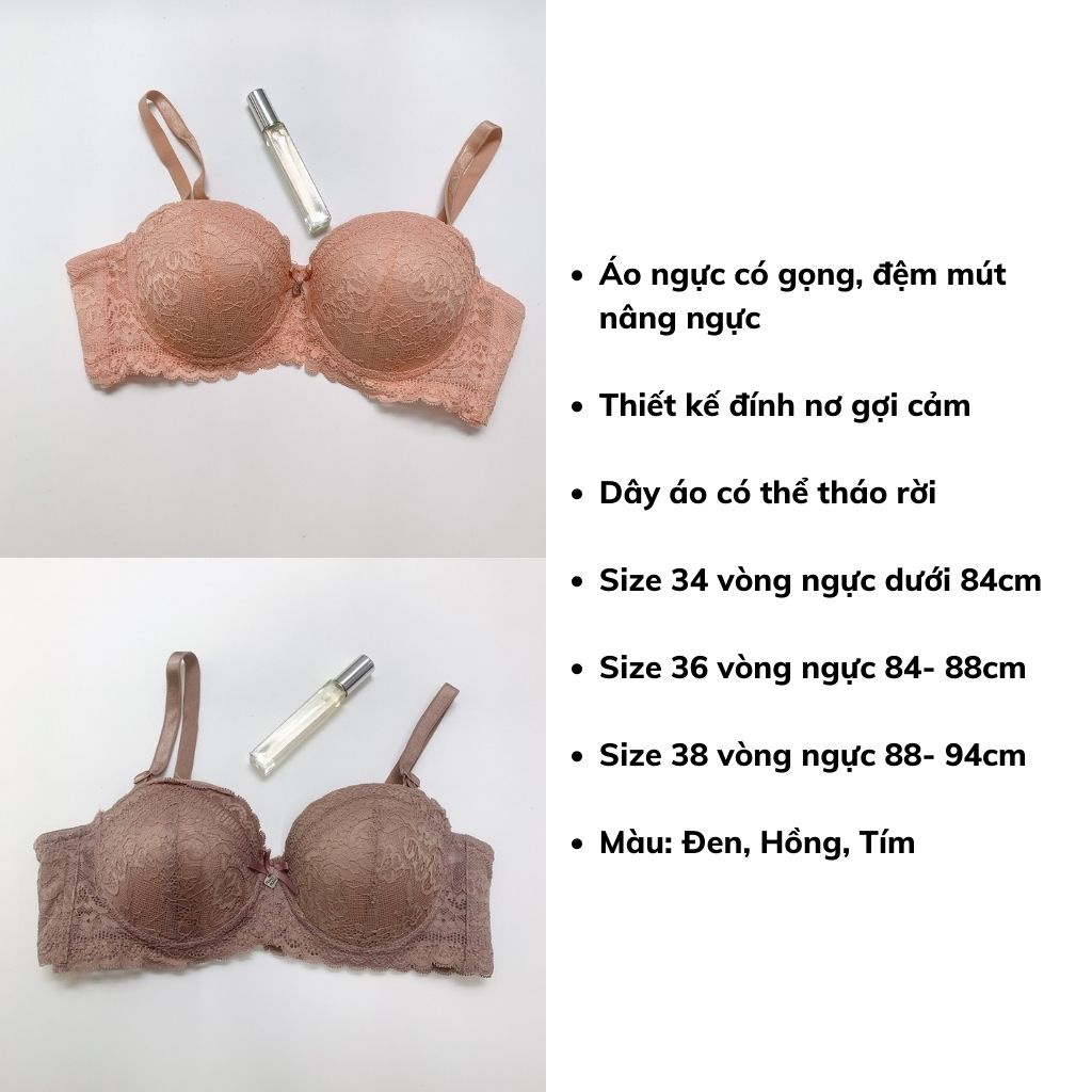 Áo ngực nữ có gọng, áo lót ren nâng ngực ôm trọn vòng 1 gợi cảm JOCOSI A8833