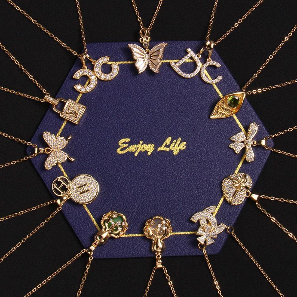 AROMA Vòng Cổ Choker Mặt Hình Trái Tim Và Bướm Sang Trọng Cho Nữ