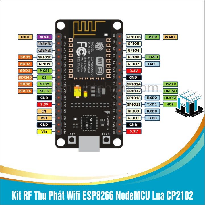 Kit RF Thu Phát Wifi ESP8266 NodeMCU Lua CP2102