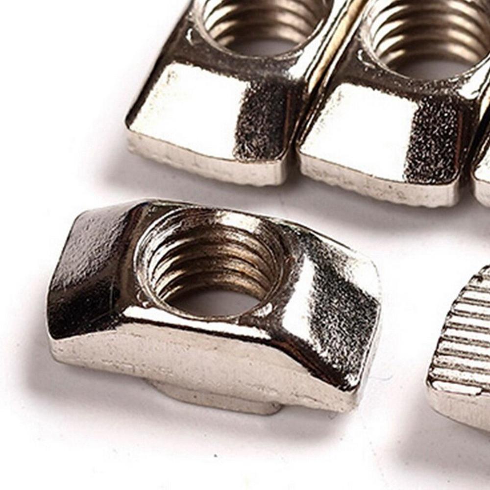 Set 10 / 50 Đai Ốc Chữ T Bằng Thép Carbon Chuẩn EU Cho 2020 3030 4040 4545 Series