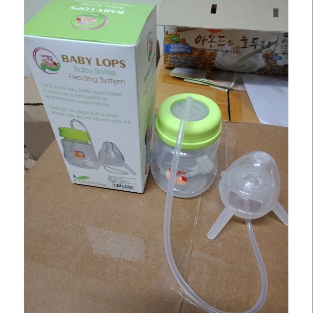 Bình sữa rảnh tay cho bé Baby Lops 180ml và 260ml bú ở mọi tư thế