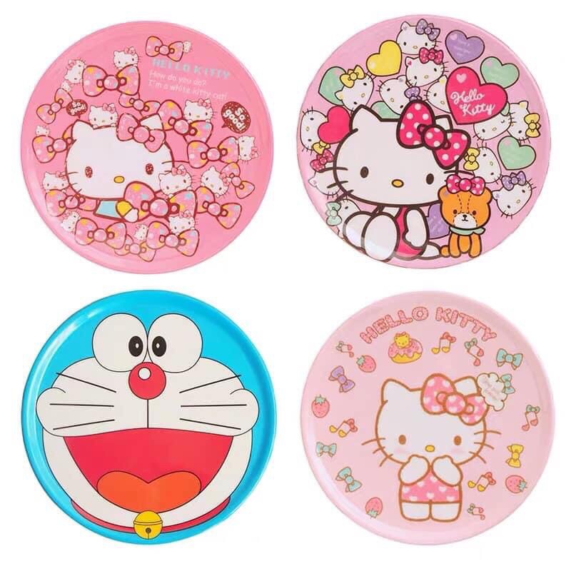 Đĩa Hello kitty + Doraemon