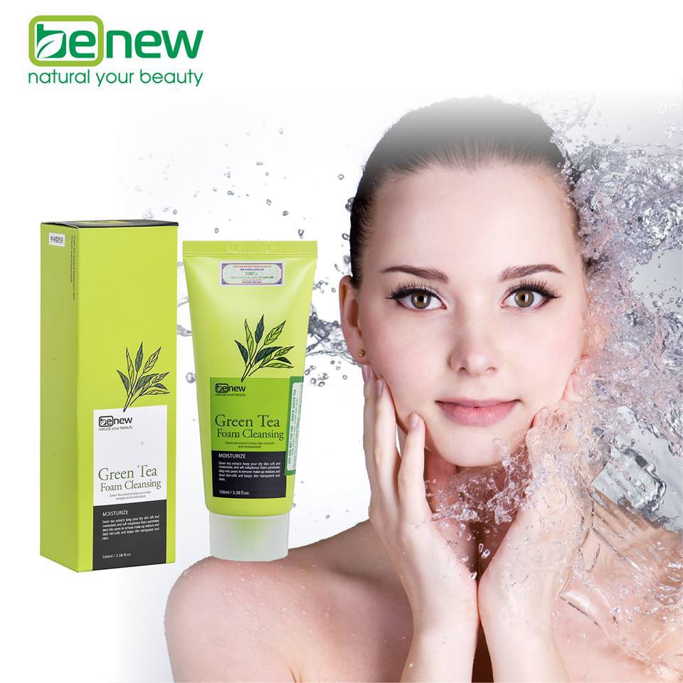 Sữa Rửa Mặt Trà Xanh BENEW Green tea Hàn Quốc 100ml , Sữa Rửa Măt Chính Hãng