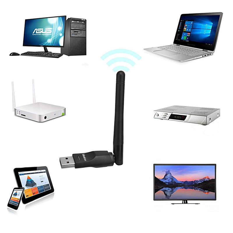 Wireless Wifi Network Adapter 150M Usb Network Card For Pc Laptop Wifi Receiver External Wi-Fi Dongle Antenna | BigBuy360 - bigbuy360.vn