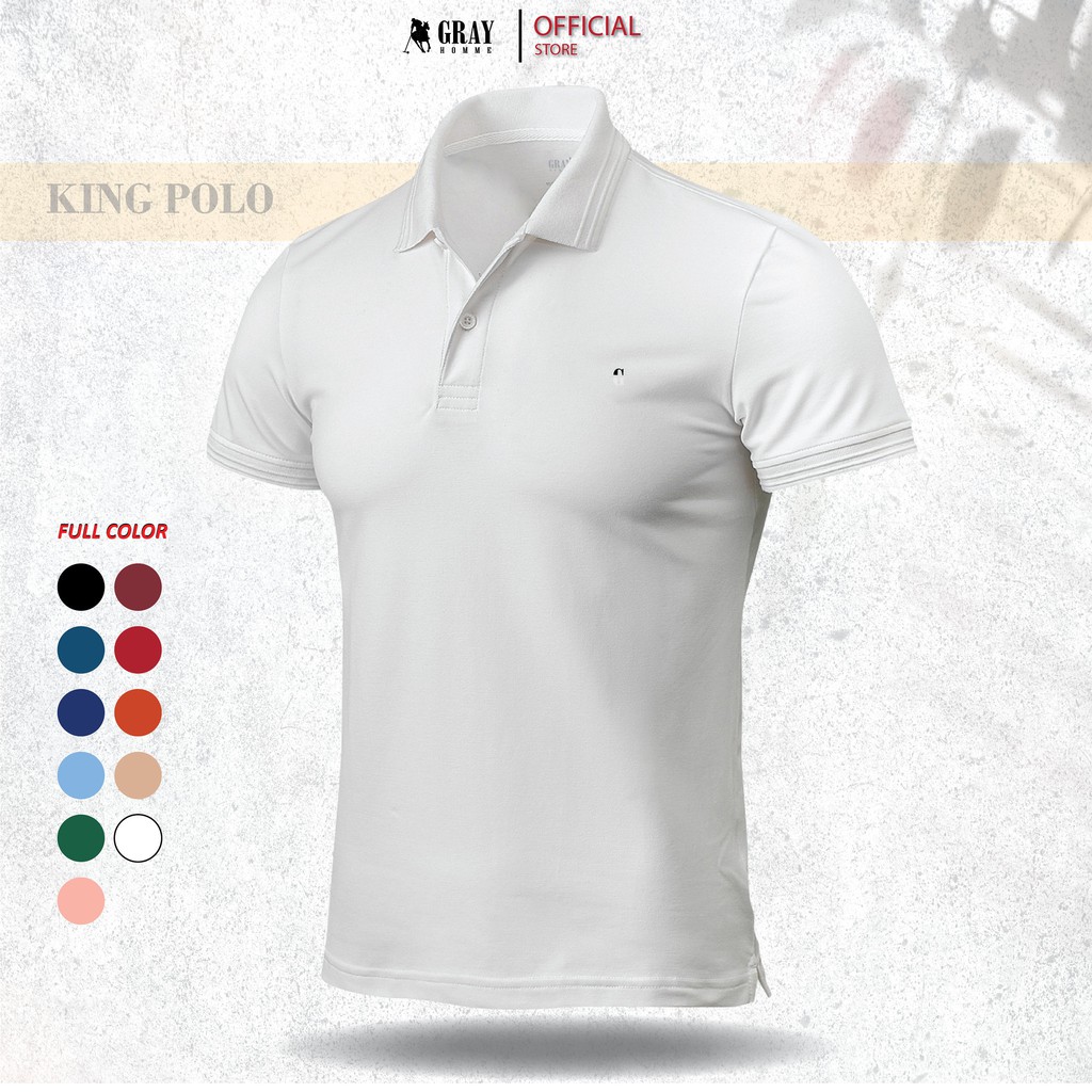 Áo Polo Nam GRAYHOMME, Chất Liệu Cotton Cao Cấp, Thấm Hút, Bo Dệt Siêu Bền TPG100 | BigBuy360 - bigbuy360.vn
