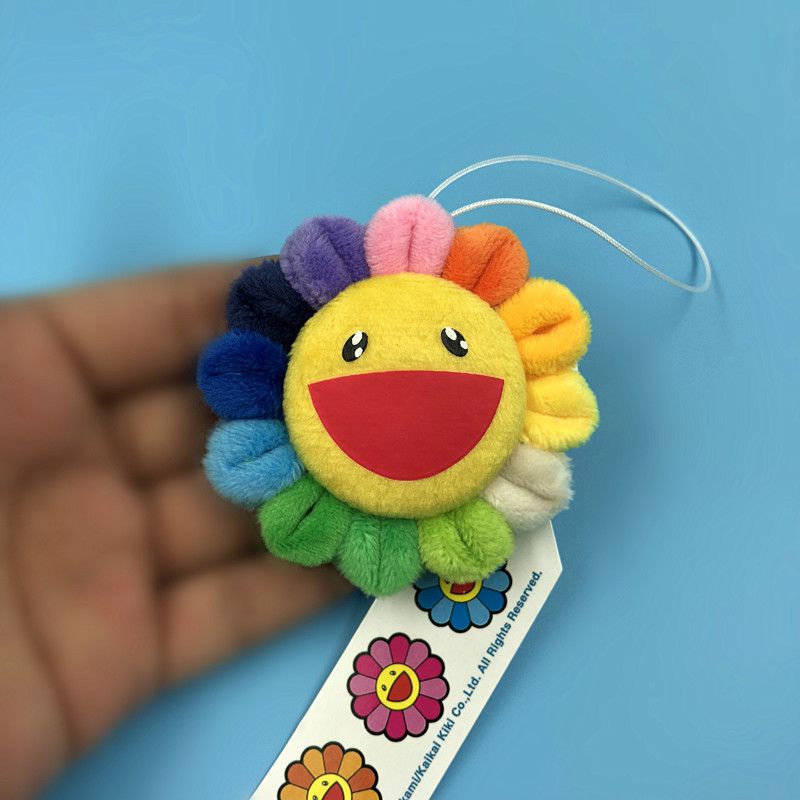 Huy Hiệu Cài Áo Hình Cầu Vồng Và Hoa Kiki Kaikai Takashi Murakami
