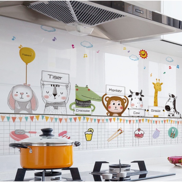 Giấy dán tường nhà bếp, miếng dán bếp chống bắn dầu mỡ, chịu nhiệt cao | BigBuy360 - bigbuy360.vn