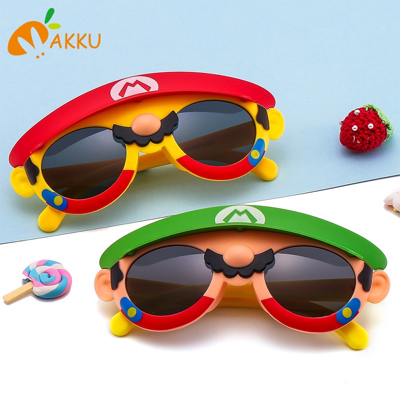 Kính Mát silicone Chống Tia UV Hình Nhân Vật Hoạt Hình Cho Bé