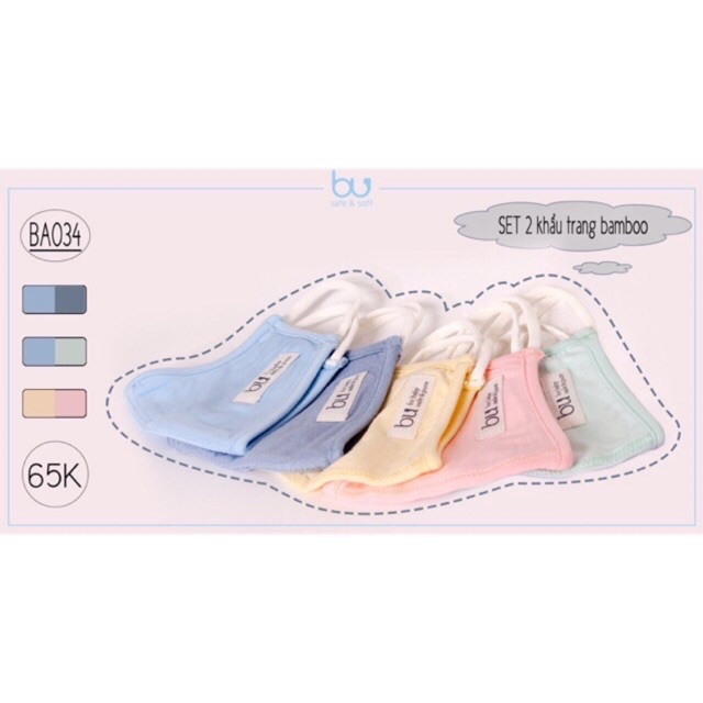BU - Khẩu trang BU cho bé trai/bé gái (6m-3y)