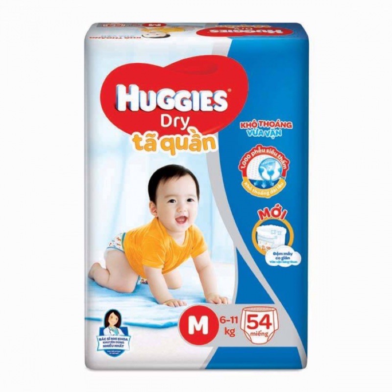 tã quần Huggies size M 54 miếng - bao bì xấu