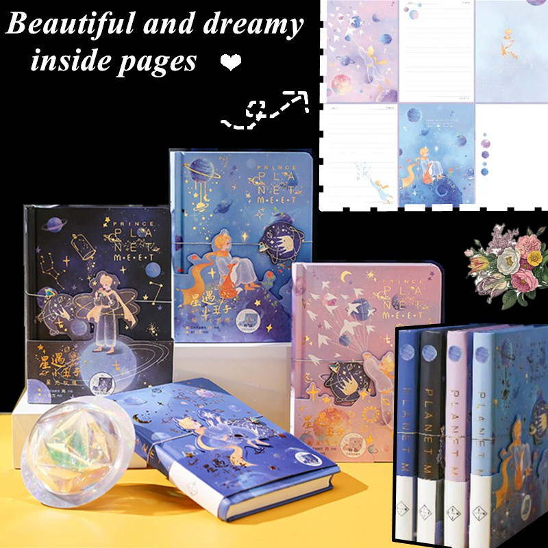 Beautiful Dream Diary DIY Monthly Daily Planner Notebook Galaxy Aesthetic Illustration Full Color