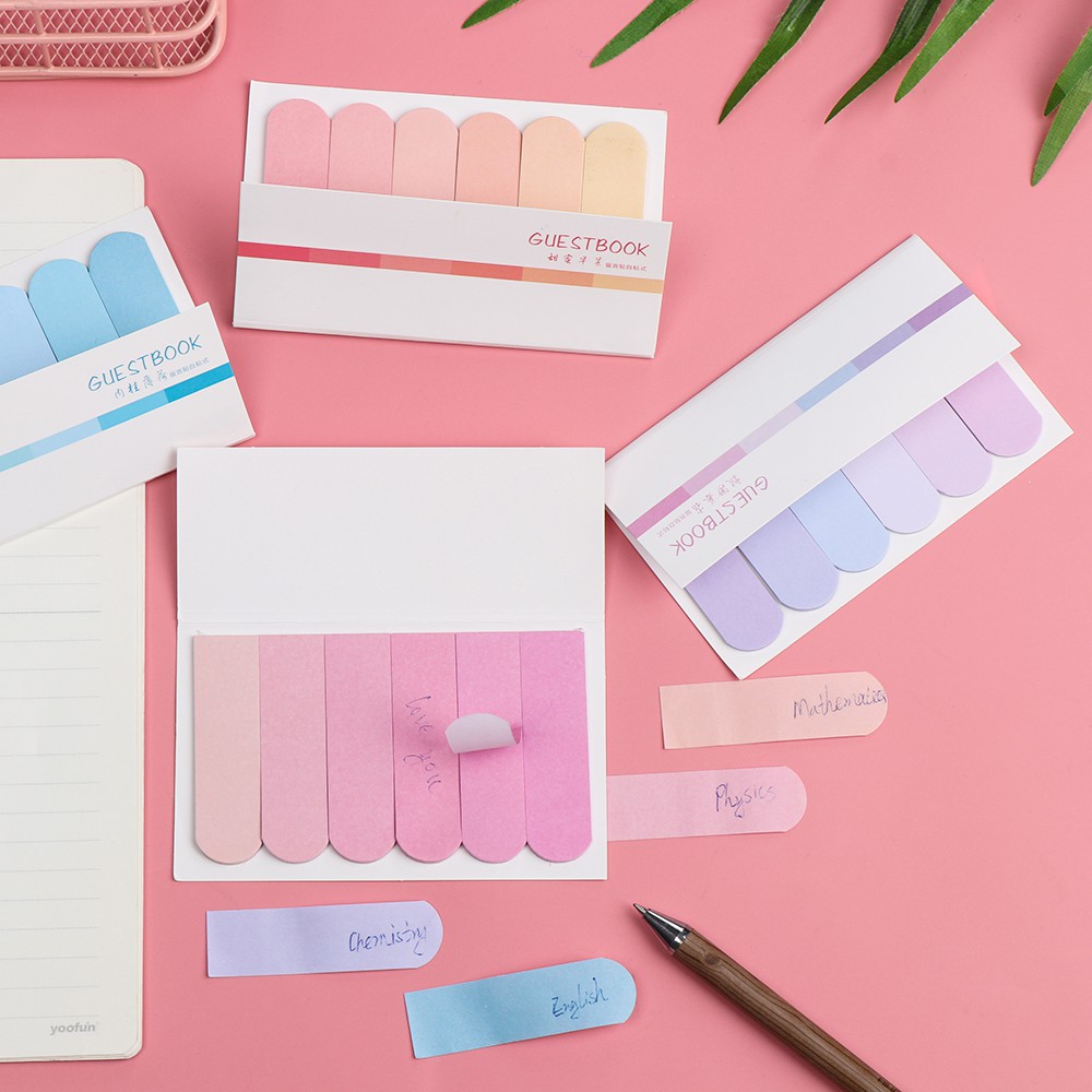 Set 120 Tờ Giấy Ghi Chú Nhiều Màu Sắc Dễ Thương Có Thể Thay Đổi Màu Sắc Tiện Dụng