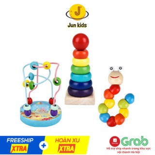 Combo 3 món đồ chơi gỗ phát triển trí tuệ cho bé