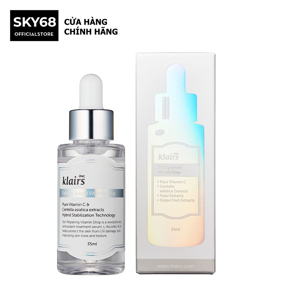 Serum trắng da , mờ thâm nám Klairs Freshly Juiced Vitamin Drop 35ml