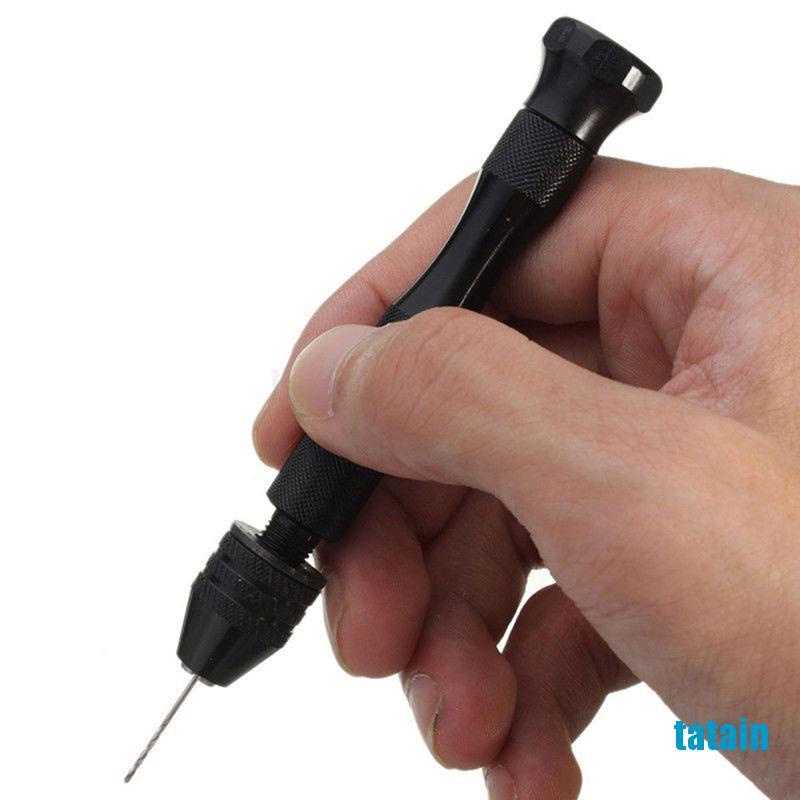 Máy Khoan Cầm Tay Mini Bằng Nhôm Kèm 10 Mũi Khoan Xoắn