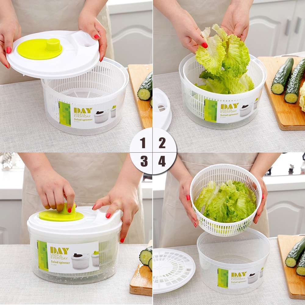 SJJL Rổ quay rau ráo nước tiện lợi cho nhà bếp
