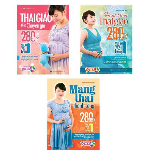 Sách - Combo 3 cuốn Thai Giáo Theo Chuyên Gia 280 Ngày Mỗi Ngày Đọc Một Trang Tặng Thẻ Giáo Dục Sớm Trẻ Thông Minh | BigBuy360 - bigbuy360.vn