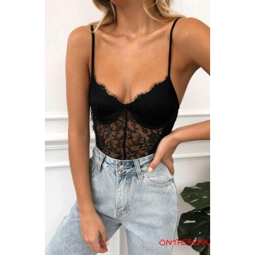 Bộ áo liền quần vải ren quyến rũ thời trang dành cho nữ | BigBuy360 - bigbuy360.vn
