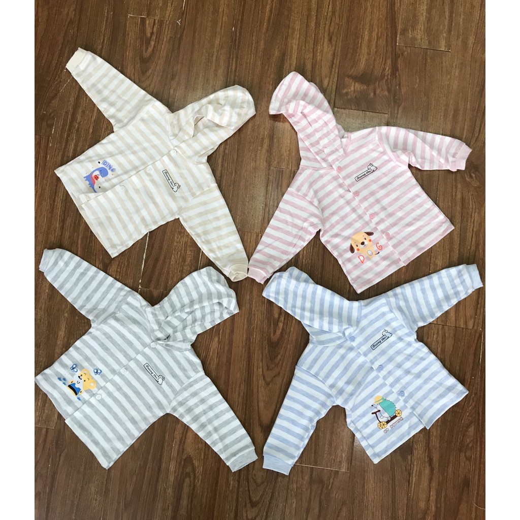 Áo nỉ cotton có mũ ấm áp cho bé