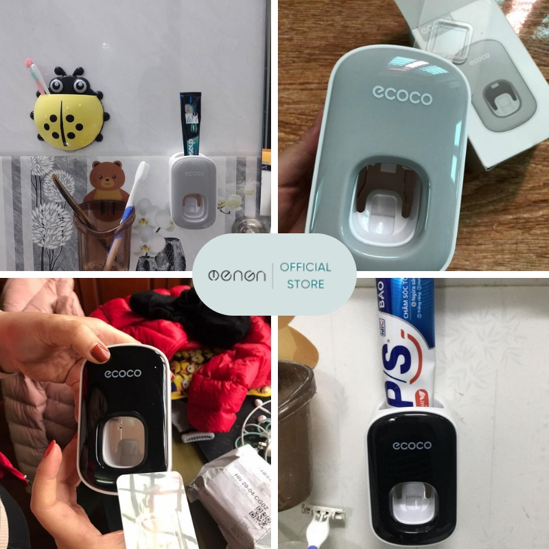 Kệ dán tường bóp kem đánh răng Ecoco chất liệu cao cấp Oenen (Tặng kèm miếng dán) Oenon