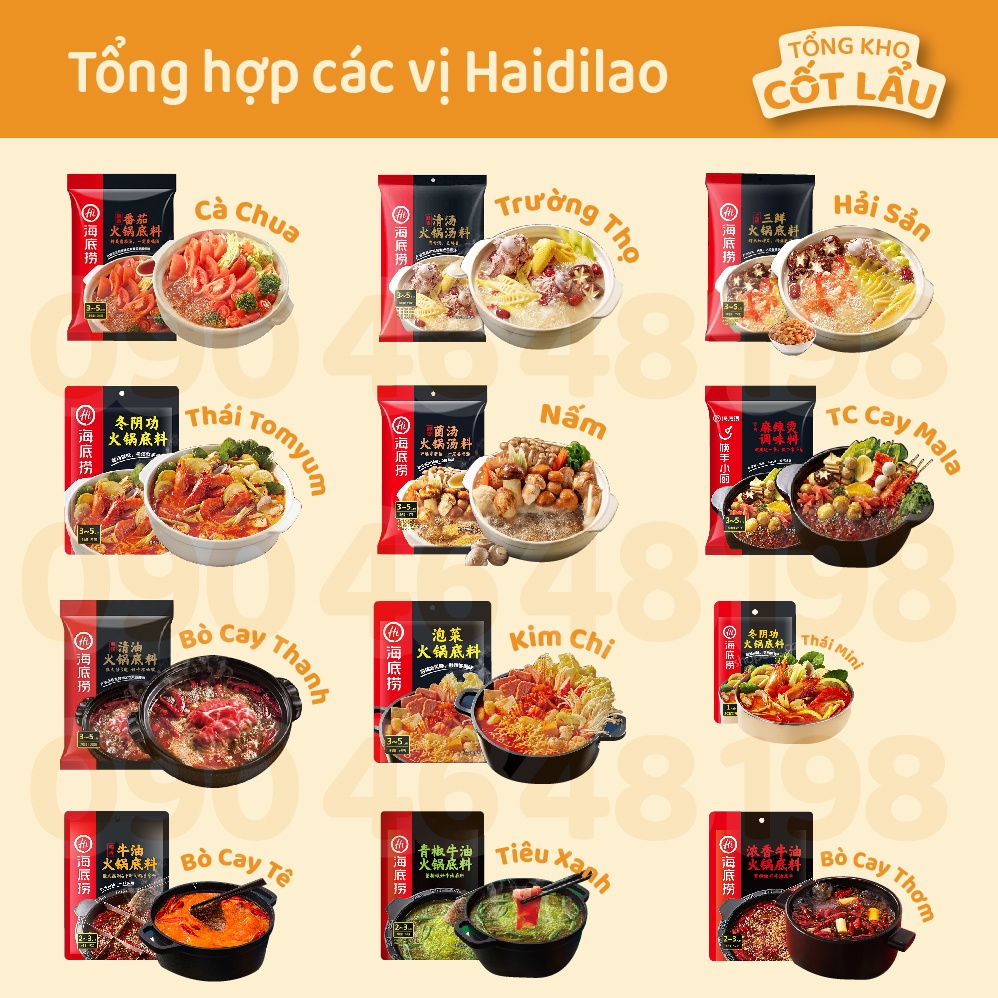 Cốt Lẩu Haidilao Vị Nấm - Gia Vị Lẩu Nấm - Haidilao hotpot