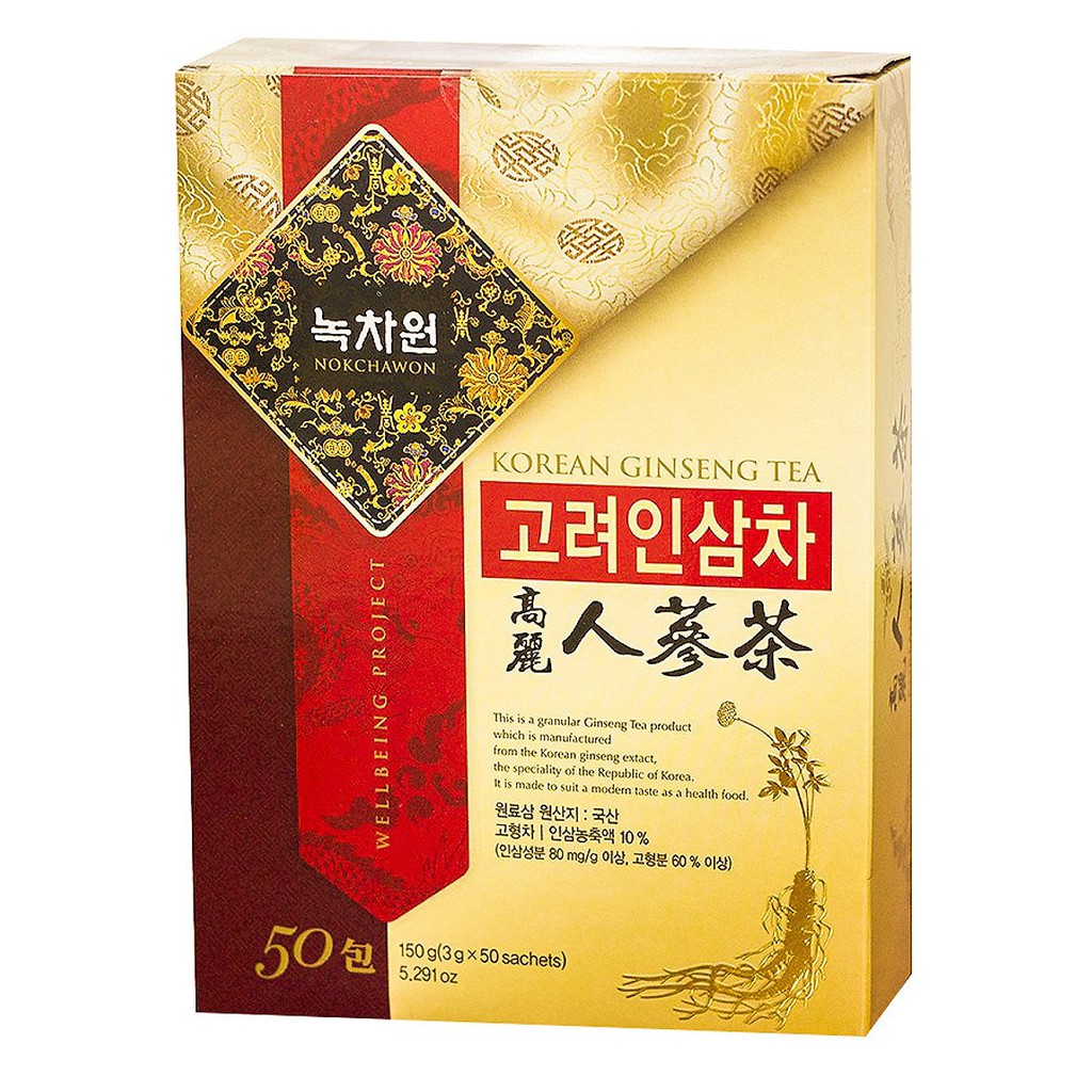 Trà Sâm Hàn Quốc- Korean Ginseng Tea 150g của NOKCHAWON Hàn Quốc (Date 2021)