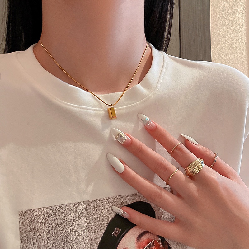 Dây chuyền nữ THÉP TITAN NGUYÊN CHẤT vòng cổ nữ KHÔNG GỈ thiết kế đơn giản phong cách ins hàn quốc