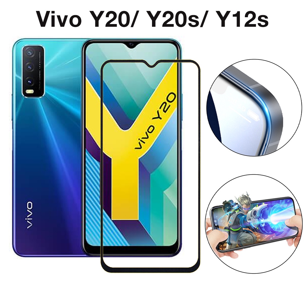 Kính cường Lực vivo Y20 Y20s full màn cao cấp chống trầy xước màn tặng kèm khăn lau màn hình Kính [9D]