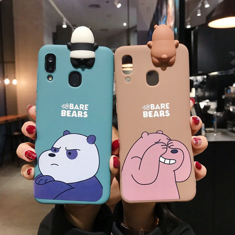 Ốp lưng iPhone 11 Pro Max SE 2020 X Xs XR 8 7 6 6s Plus 3D Cartoon cute Bear Soft TPU case full cover/HSNP