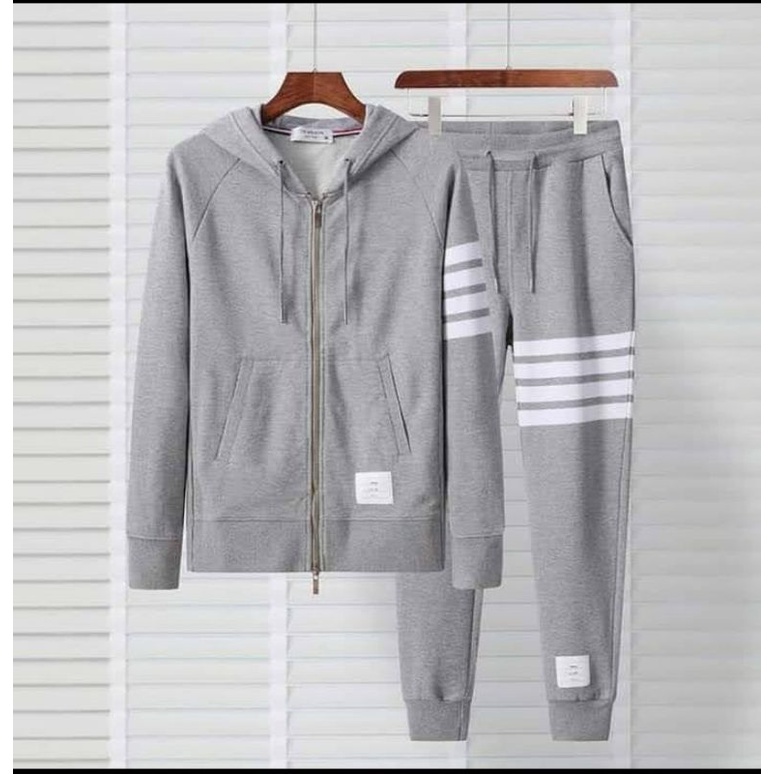 Bộ Nỉ Nam Dài Tay Đồ Bộ Nam Thể Thao Cao Cấp Thu Đông - Set Đồ Bộ Nam Mặc Nhà Chất Nỉ Cao Cấp Có Mũ