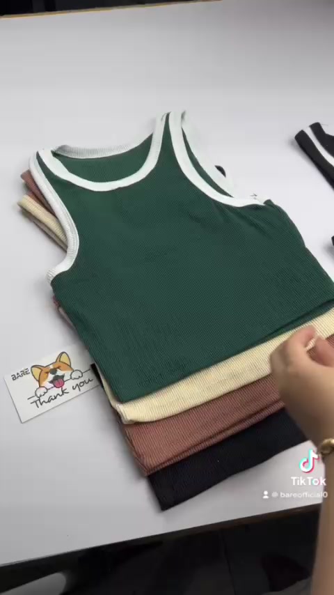 [Mã TOPMAY giảm đến 25k đơn 150k] Áo Croptop Ba Lỗ Nữ Phối Viền Bare Basic Phong Cách Hàn Quốc Mùa Hè Năng Động - AO0154 | BigBuy360 - bigbuy360.vn