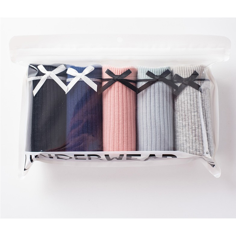 Set 10 quần Quần Lót Nữ Cotton Muji đính nơ M02 💝FREESHIP 50K