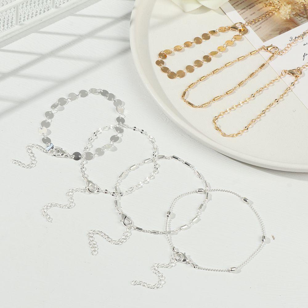 NIUYOU Set 4 Vòng Tay Nhiều Lớp Thời Trang