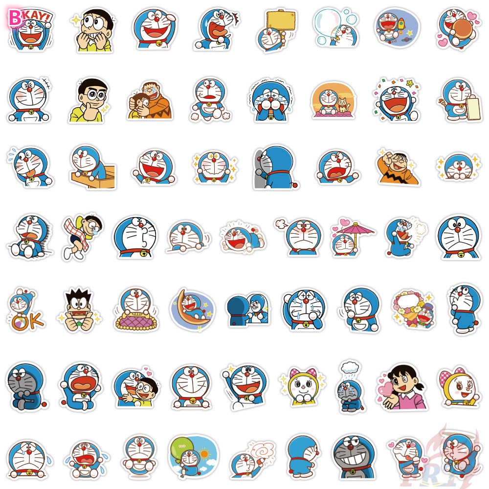 56 Cái / Bộ ☆ Hình Dán Doraemon ☆ Sticker Dán Tường Chống Thấm Nước Thời Trang